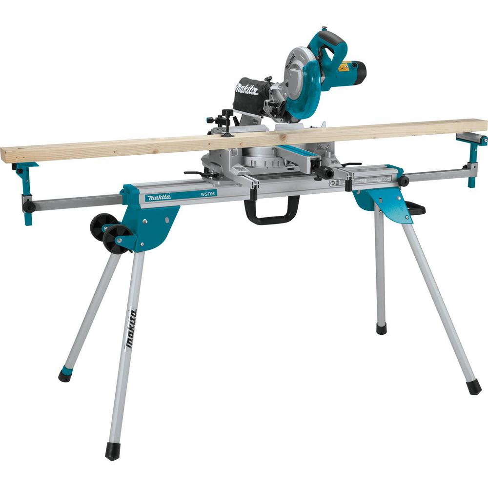 12 in. Dual-Bevel Sliding Compound Miter Saw with Laser with bonus Compact Folding Miter Saw Stand - Super Arbor