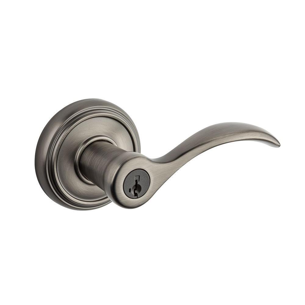 Prestige Tobin Satin Nickel Entry Door Lever Featuring SmartKey Security - Super Arbor
