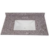 37 in. W x 22 in. D Stone Effects Vanity Top in Cold Fusion with White Sink - Super Arbor