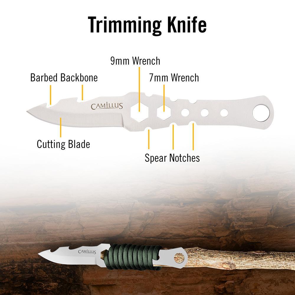 Carnivore X 18 in. ABS Handle Multi-Chisel Full Tang Blade and Full Length Saw Machete with Removable Trimming Knife - Super Arbor