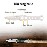 Carnivore X 18 in. ABS Handle Multi-Chisel Full Tang Blade and Full Length Saw Machete with Removable Trimming Knife - Super Arbor