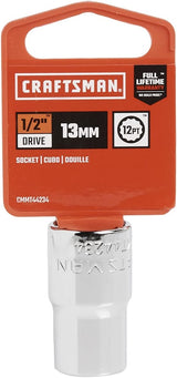 Craftsman 13mm 12-Point Shallow Socket, 1/2-Inch Drive – Durable Alloy Steel
