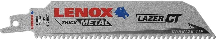 LENOX LAZER CT 9-in 8 TPI Carbide-Tipped Reciprocating Saw Blade, 3-Count