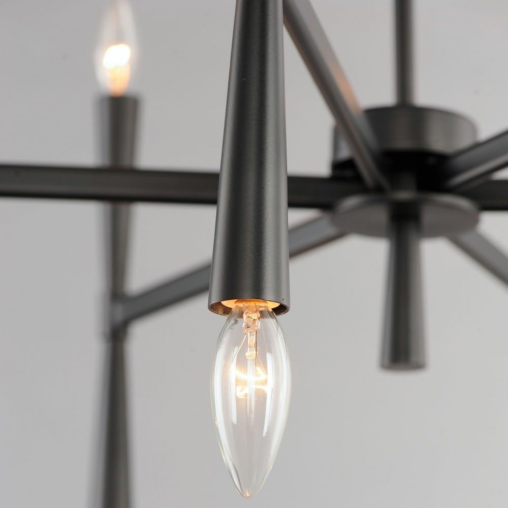 Maxim Lighting Rome 12-Light Satin Nickel Chandelier, 29.25 in.