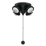 4-Light Black Ceiling Fan Fitter LED Light Kit
