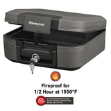 CHW20121 0.28 cu ft Fireproof Safe and Waterproof Safe with Key Lock - Super Arbor