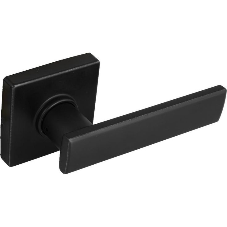 Westwood Matte Black Hall and Closet Door Lever with Square Rose