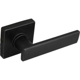 Westwood Matte Black Hall and Closet Door Lever with Square Rose