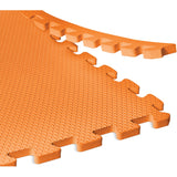 Norsk 24 sq ft Interlocking Foam Floor Mat, 6-Pack, Orange