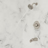 Jaida Single-Handle 4-Spray Tub and Shower Faucet w/ Restore Technology in Spot Defense Brushed Nickel (Valve Included) - Super Arbor