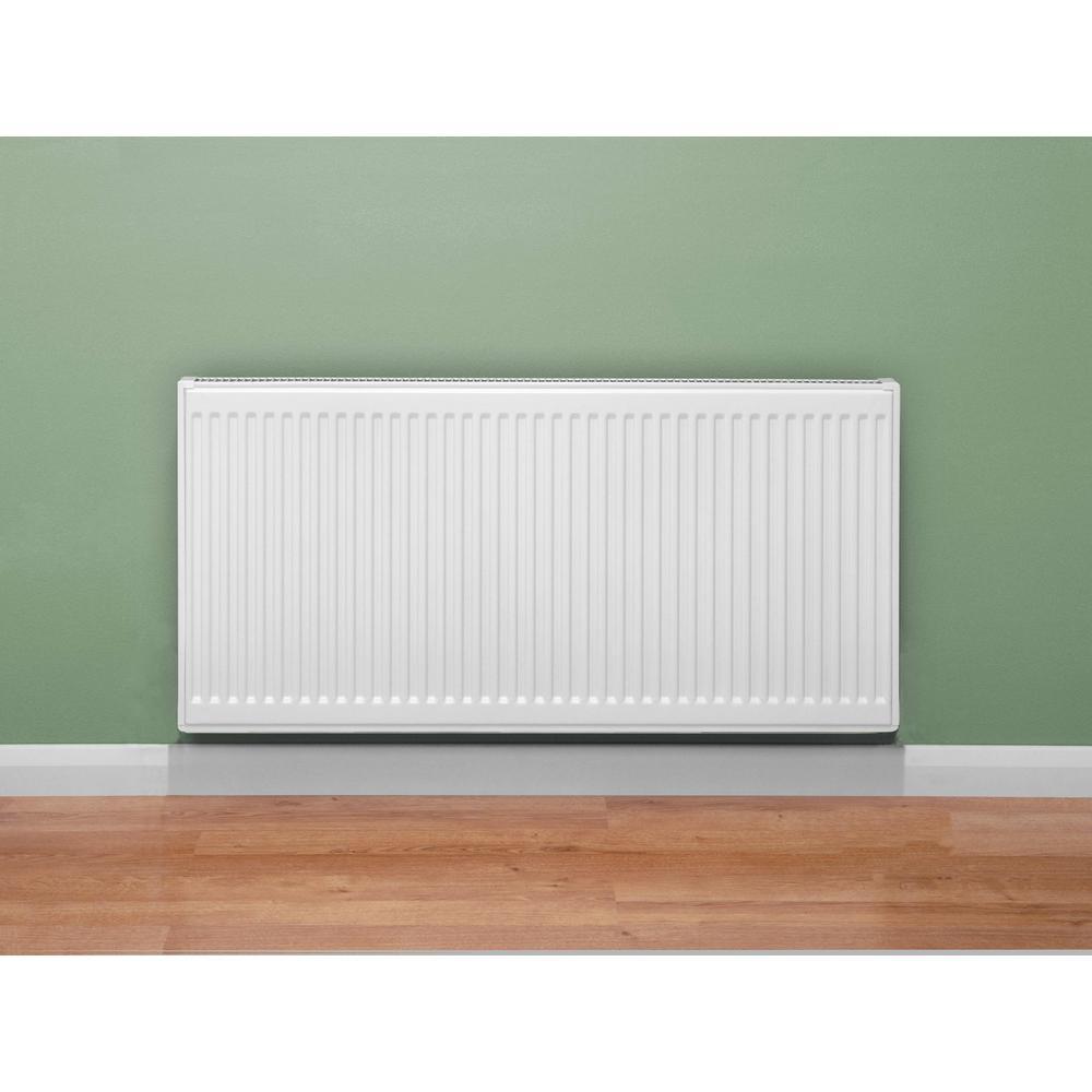 24 in. H x 16 in. L Hot Water Panel Radiator Package in White - Super Arbor