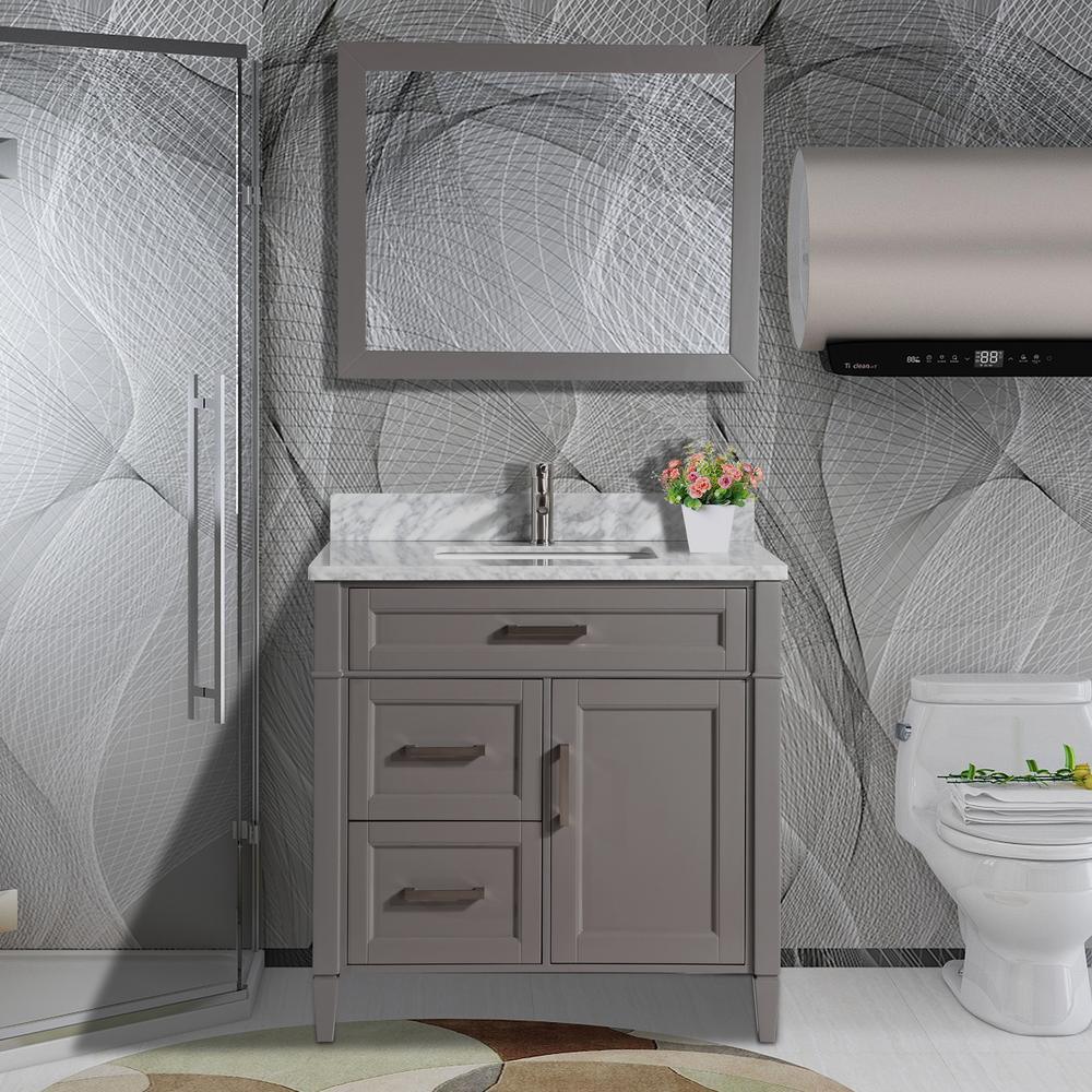 Savona 72 in. W x 22 in. D x 36 in. H Bath Vanity in Espresso with Vanity Top in White with White Basin and Mirror - Super Arbor