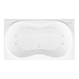 Star 6 ft. Rectangular Drop-in Whirlpool and Air Bath Tub in White - Super Arbor
