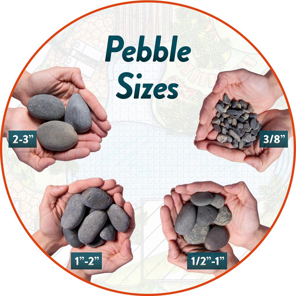 Southwest Boulder & Stone 0.50 cu. ft. 3 in. to 5 in. Mixed Mexican Beach Pebble Smooth Round Rock for Gardens, Landscapes and Ponds