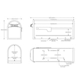 Carlisle Black Post Mount Mailbox with Nickel Flag - Super Arbor