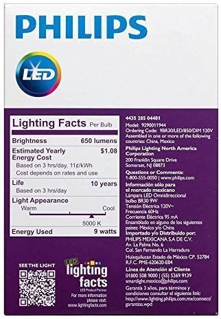 Philips 65-Watt Equivalent BR30 Dimmable LED Energy Star Light Bulb, Daylight (12-Pack)