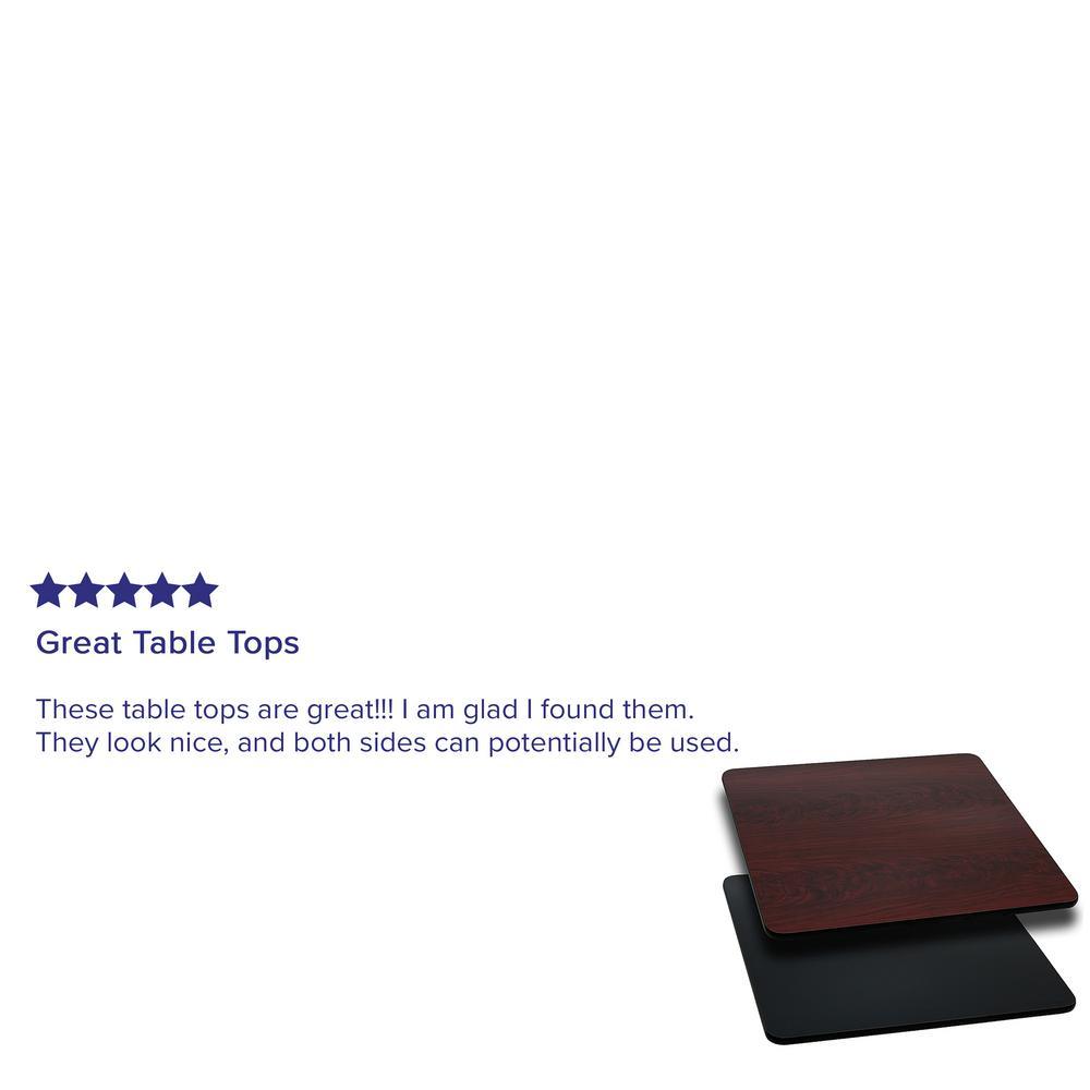 Black/Mahogany Square Table Top - Super Arbor