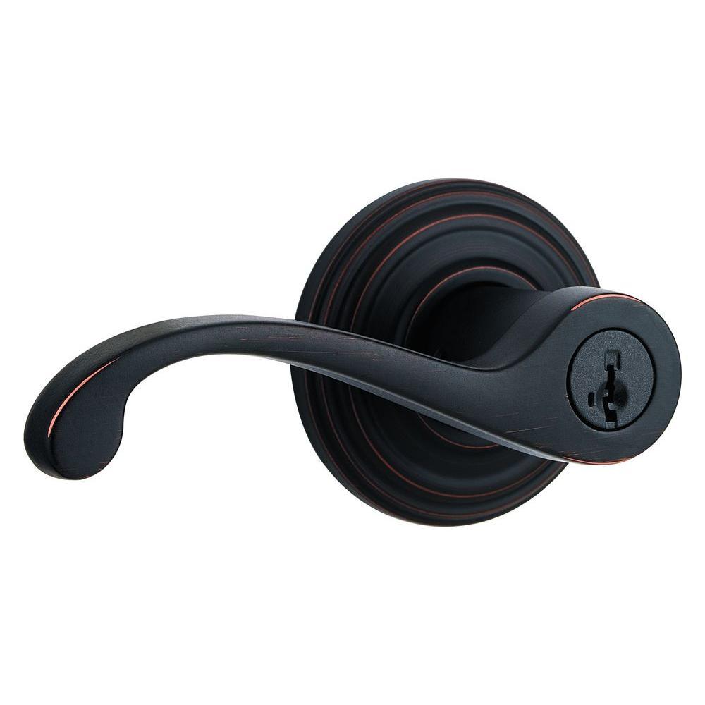 Commonwealth Satin Nickel Exterior Entry Door Lever featuring SmartKey Security - Super Arbor