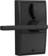 Schlage Century Matte Black Electronic Keyless Door Lock with Latitude Lever, FE695 CEN 622 LAT
