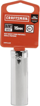 CRAFTSMAN Metric 3/8-in Drive 6-Point 15mm Deep Socket