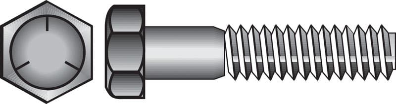 Hillman 5/16 in. Diameter x 1 in. Length Grade 5 Heat-Treated Zinc Steel Hex Head Cap Screws, 100-Pack