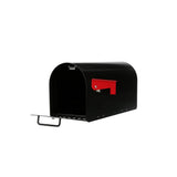Ironside Large, Steel, Post Mount Mailbox, Black - Super Arbor