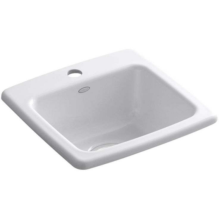 Gimlet Drop-In Acrylic 15 in. 1-Hole Single Bowl Bar Sink in White