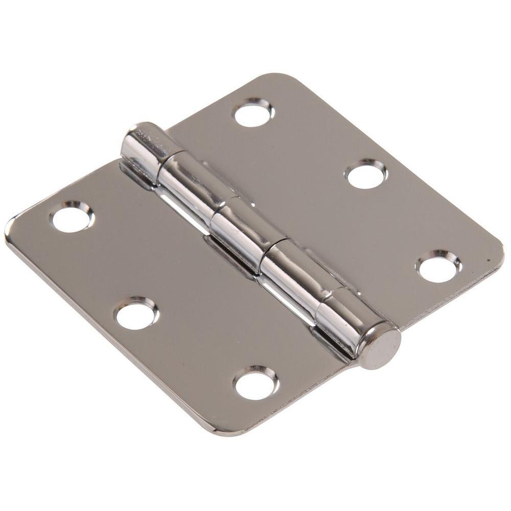 3-1/2 in. Antique Brass Residential Door Hinge with 5/8 in. Round Corner Removable Pin Full Mortise (9-Pack) - Super Arbor