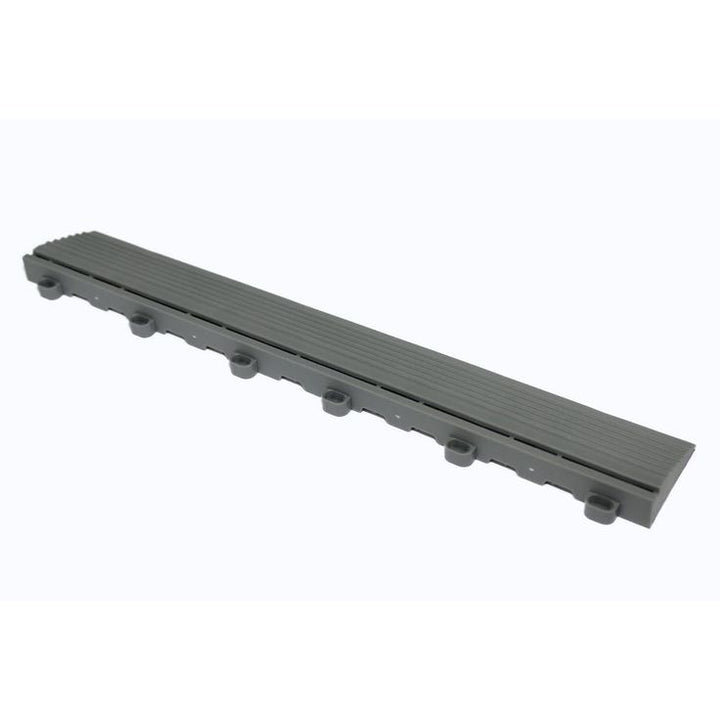 Swisstrax 15.75 in. Slate Grey Looped Edging for 15.75 in. Swisstrax Modular Tile Flooring (2-Pack)