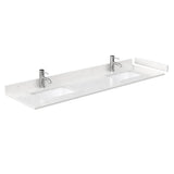 Beckett 72 in. W x 22 in. D Double Bath Vanity in White with Cultured Marble Vanity Top in Carrara with White Basins - Super Arbor