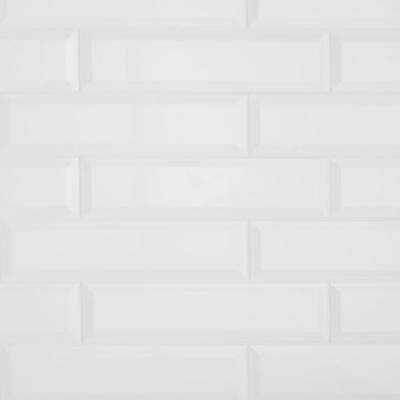 Daltile Restore Bright White 3 in. x 12 in. Ceramic Bevel Wall Tile (9 sq. ft. / case)