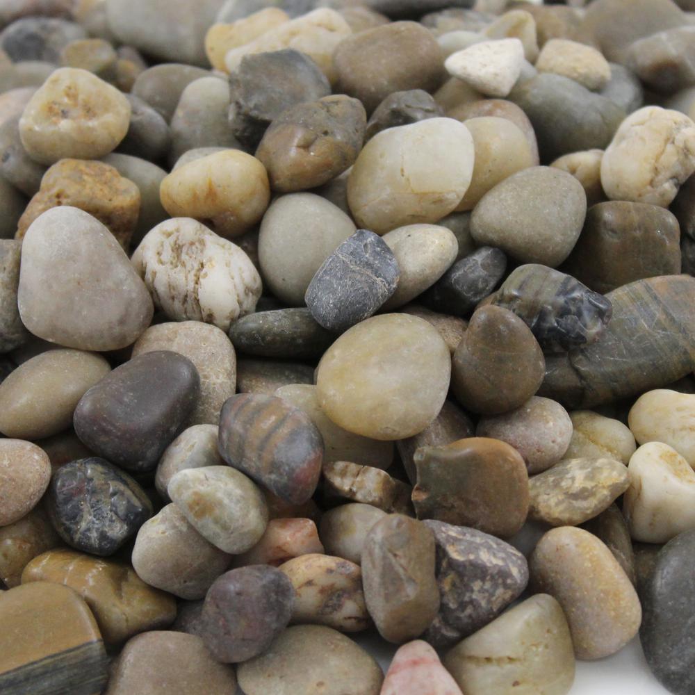 Rain Forest 0.5 in. to 1.5 in., 20 lb. Small Mixed Grade A Polished Pebbles - Super Arbor