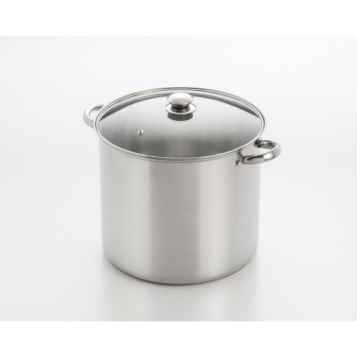 20 qt. Stainless Steel Stock Pot with Glass Lid