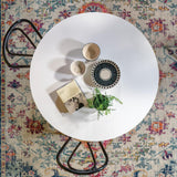 Flower Dining Table with White Top and White Base - Super Arbor