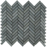 Jeffrey Court Basalt Herringbone Gray 11 in. x 10 in. x 8 mm Honed Basalt Mosaic Wall/Floor Tile