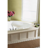 EverClean 76-3/4 in. Acrylic Corner Drop-In Whirlpool Bathtub in White - Super Arbor