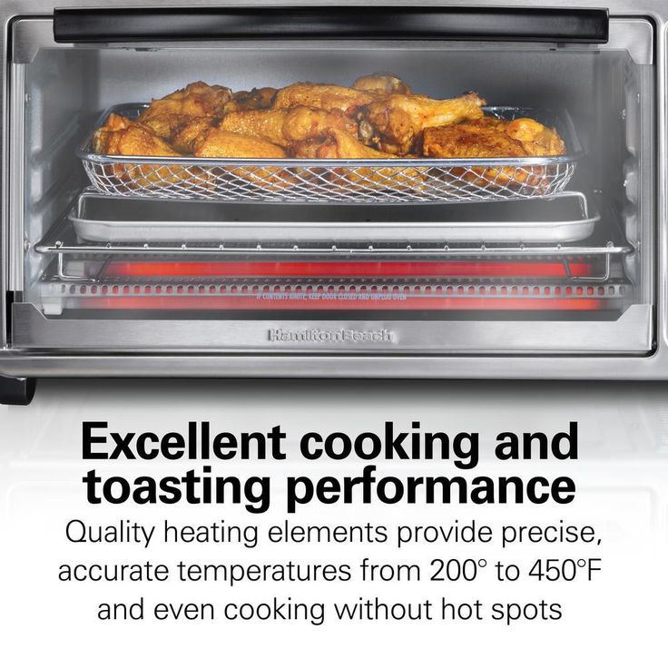 Sure Crisp 1440 W 6-Slice Stainless Steel Toaster Oven with Air Fry