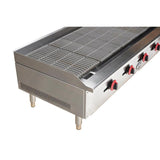 60 in. Gas Cooktop Charbroiler in Stainless Steel with 5 Burners