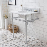 Embassy 30 in. Brass Wash Stand Legs with Chrome Connectors - Super Arbor