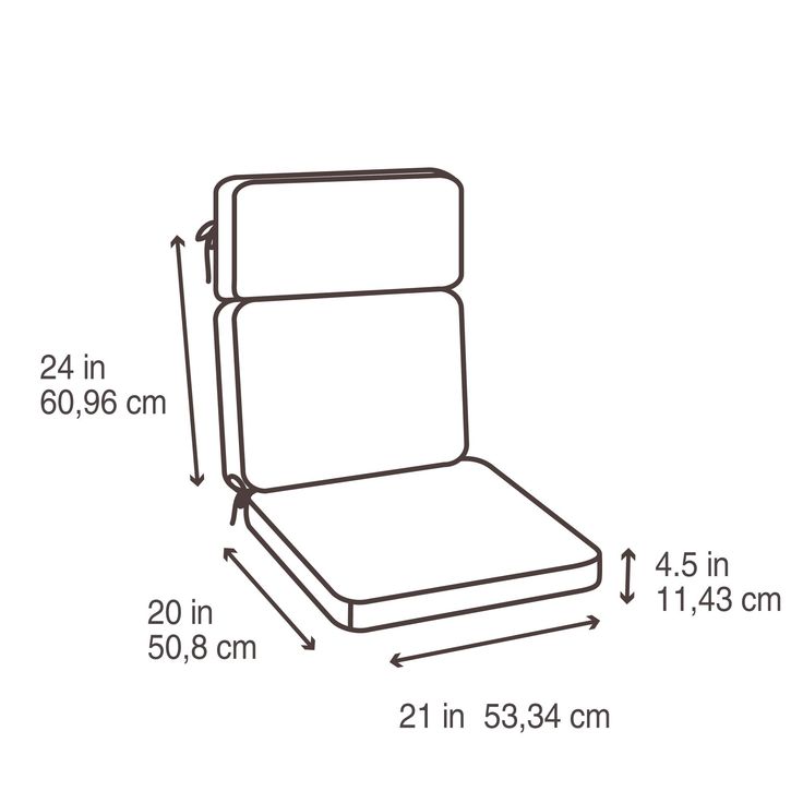 Style Selections Cambrian High Back Patio Chair Cushion