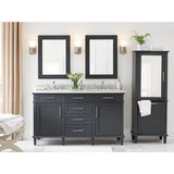 22 in. W x 30 in. H Framed Rectangular  Bathroom Vanity Mirror in Dark Charcoal