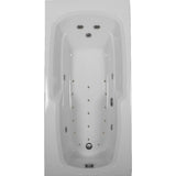 66 in. Acrylic Rectangular Drop-in Air and Whirlpool Bathtub in White - Super Arbor