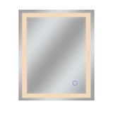 Edison Tri-Color 30 in. x 36 in. Single LED Wall Mounted Backlit LED Bathroom Mirror