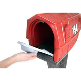 Rustic Barn Burnt Red / Espresso Post Mount Mailbox - Super Arbor
