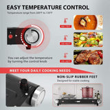 1800-Watt 2-Burner 7.1 in. Cast Iron Electric Hot Plate with Mitten