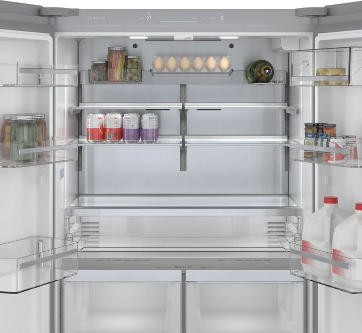 Bosch 800 Series 36 in. 21 cu. ft. French 3 Door Refrigerator in Stainless Steel with Dual Compressor, Counter-Depth