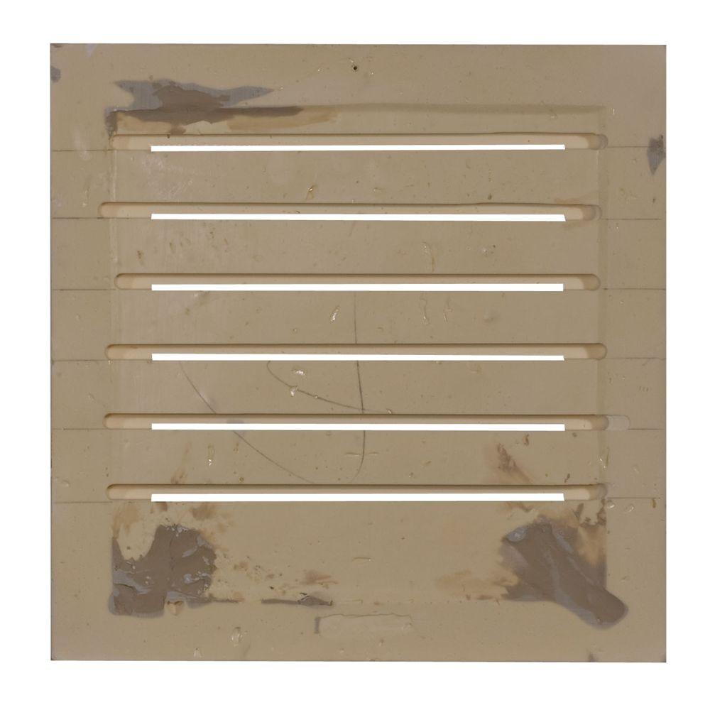 15 in. x 15 in. Rectangular Primed Polyurethane Paintable Gable Louver Vent - Super Arbor