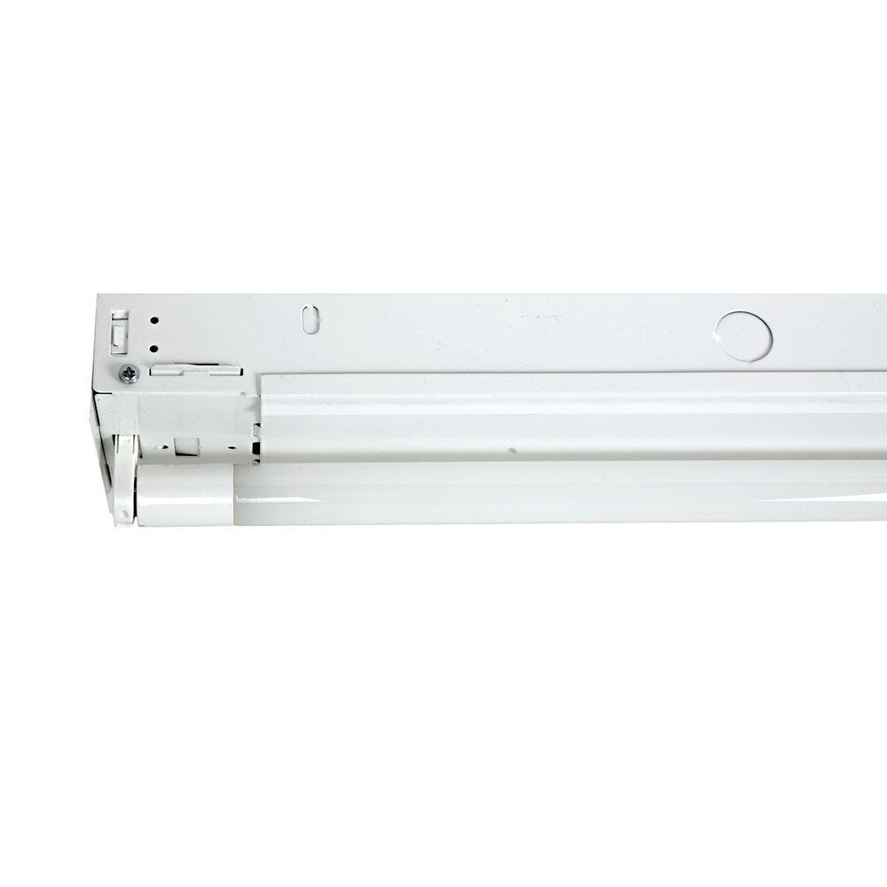 4 ft. 26-Watt 1-Light White Strip Light Fixture T8 Industrial LED with 3250 Lumens DLC Flex Tube 120-Volt-277-Volt 3500K - Super Arbor
