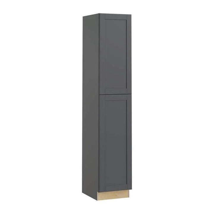 Home Decorators Collection Washington 24 in. W x 24 in. D x 90 in. H Assembled Plywood Pantry Kitchen Cabinet in Onyx with 4 ROT Soft Close