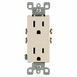 Decora 15 Amp Residential Grade Grounding Duplex Outlet, White (10-Pack) - Super Arbor